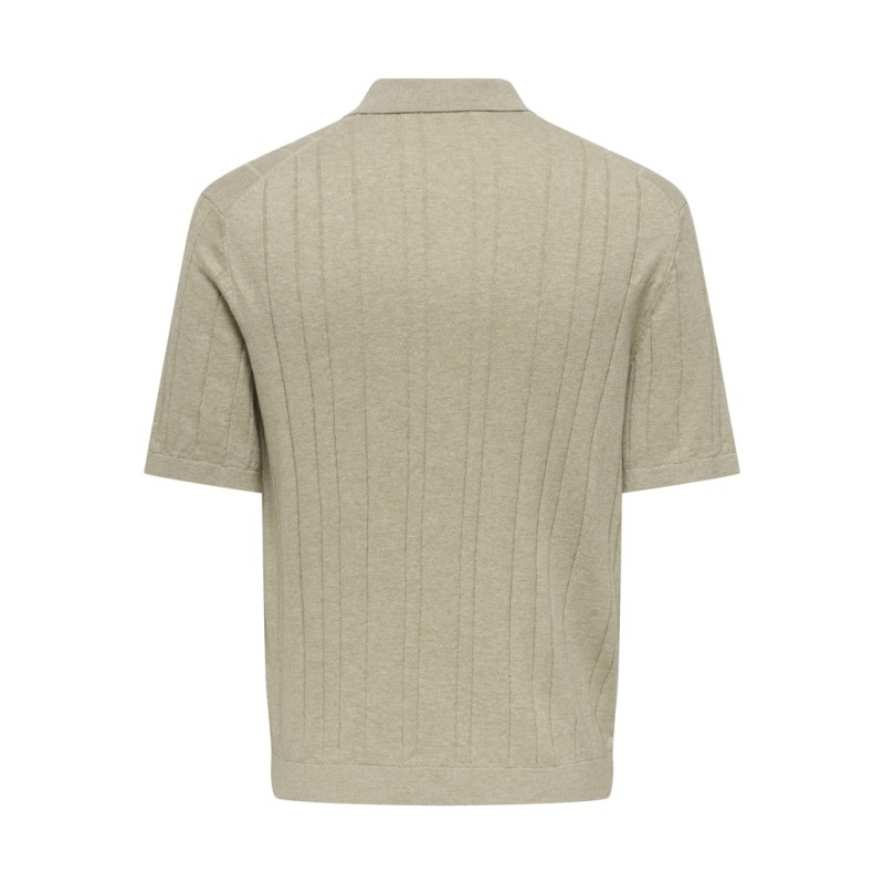 ONLY & SONS Sofus Kortærmet Strik Polo -  Pure Cashmere