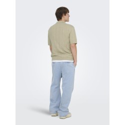 ONLY & SONS Sofus Kortærmet Strik Polo -  Pure Cashmere