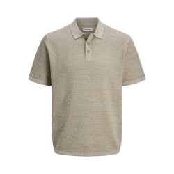 JACK & JONES George Kortærmet Strik Polo - Coriander