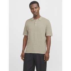 JACK & JONES George Kortærmet Strik Polo - Coriander