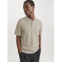 JACK & JONES George Kortærmet Strik Polo - Coriander