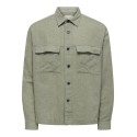 ONLY & SONS Caiden langærmet Hør Skjorte - Swamp