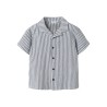 NAME IT Kids Denis Kortærmet Stribet Skjorte - Vintage Indigo