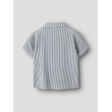 NAME IT Kids Denis Kortærmet Stribet Skjorte - Vintage Indigo