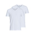 JACK & JONES Basic V-hals 2-Pak T-shirt - Hvid