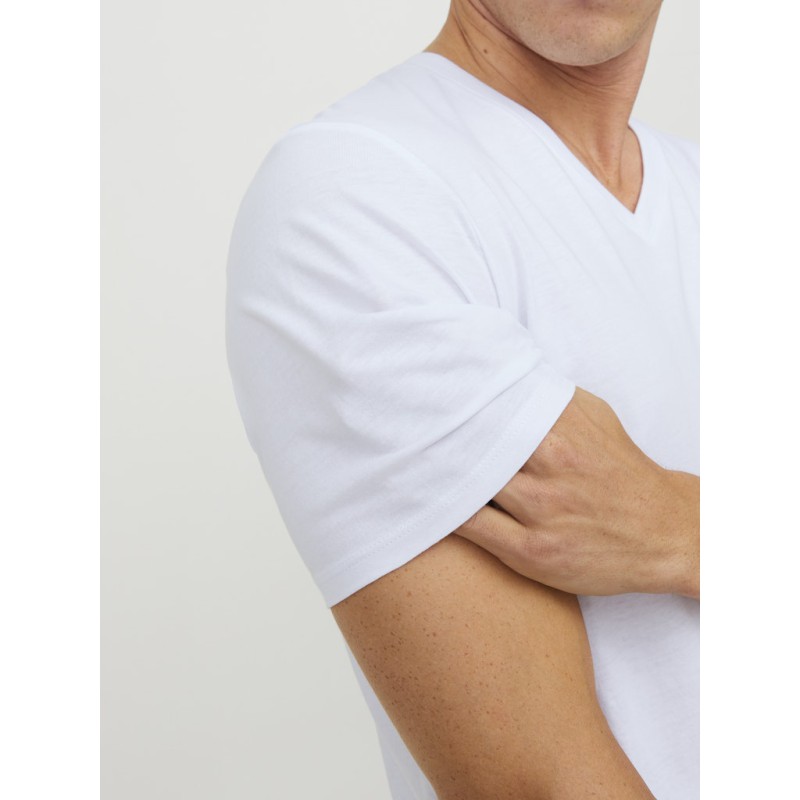 JACK & JONES Basic V-hals 2-Pak T-shirt - Hvid