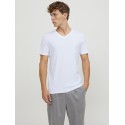 JACK & JONES Basic V-hals 2-Pak T-shirt - Hvid
