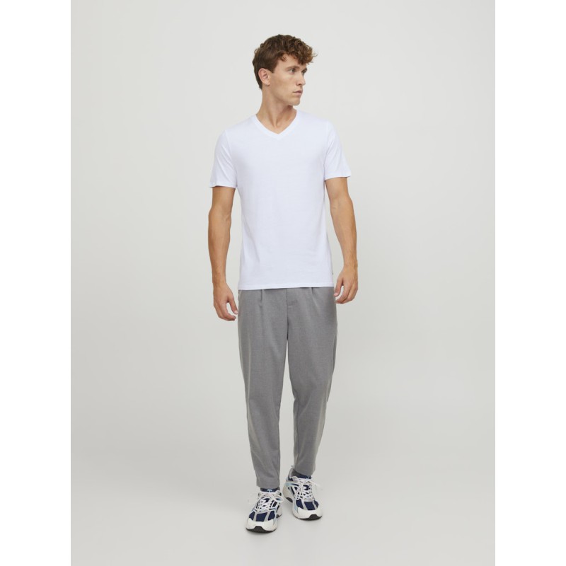 JACK & JONES Basic V-hals 2-Pak T-shirt - Hvid