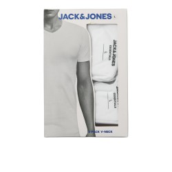 JACK & JONES Basic V-hals 2-Pak T-shirt - Hvid