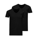JACK & JONES Basic V-hals 2-Pak T-shirt - Sort