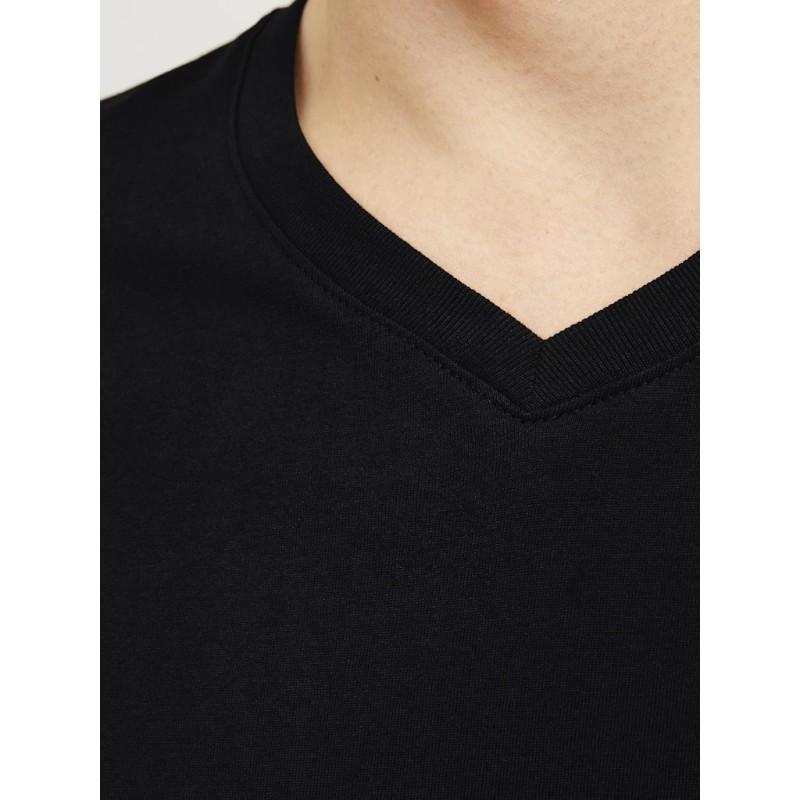 JACK & JONES Basic V-hals 2-Pak T-shirt - Sort