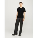 JACK & JONES Basic V-hals 2-Pak T-shirt - Sort