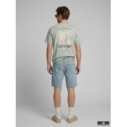 JJ REBEL Christian Kortærmet T-shirt - Aqua Gray