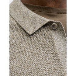 JACK & JONES George Kortærmet Strik Polo - Coriander