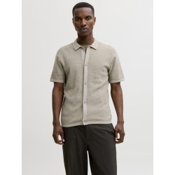 JACK & JONES George Kortærmet Strik Polo - Coriander