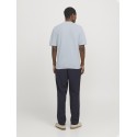 JACK & JONES George Kortærmet Strik Polo -  Chambray Blue