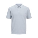 JACK & JONES George Kortærmet Strik Polo -  Chambray Blue