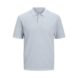 JACK & JONES George Kortærmet Strik Polo -  Chambray Blue