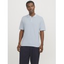JACK & JONES George Kortærmet Strik Polo -  Chambray Blue