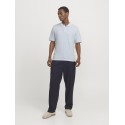 JACK & JONES George Kortærmet Strik Polo -  Chambray Blue