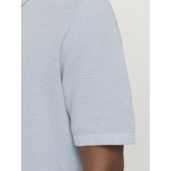 JACK & JONES George Kortærmet Strik Polo -  Chambray Blue