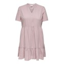 ONLY CARMAKOMA Tiri-Caro S/S V-Neck Hør Kjole - Violet Ice
