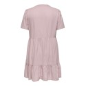 ONLY CARMAKOMA Tiri-Caro S/S V-Neck Hør Kjole - Violet Ice