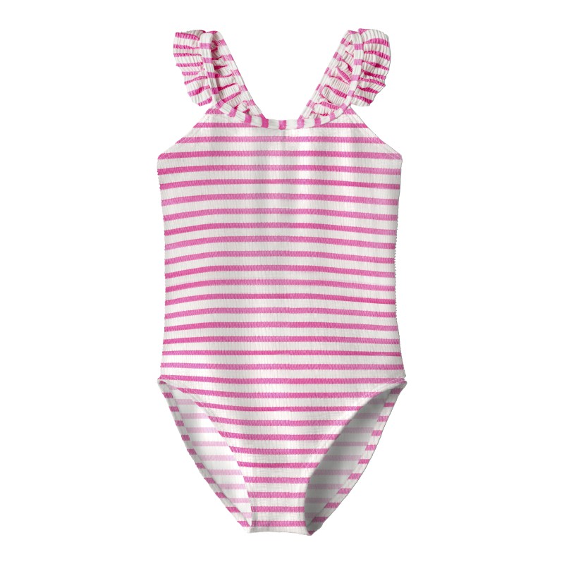 NAME IT KIDS Zippa badedragt - Knockout Pink