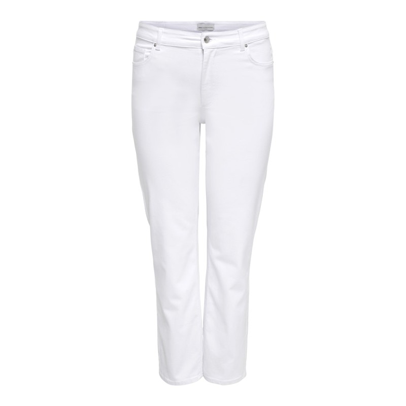 ONLY CARMAKOMA Willy Straight Jeans- White Denim