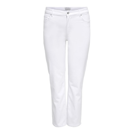 ONLY CARMAKOMA Willy Straight Jeans- White Denim