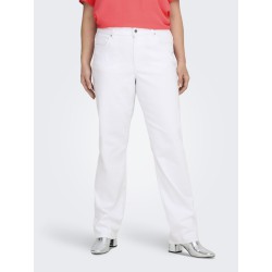ONLY CARMAKOMA Willy Straight Jeans- White Denim