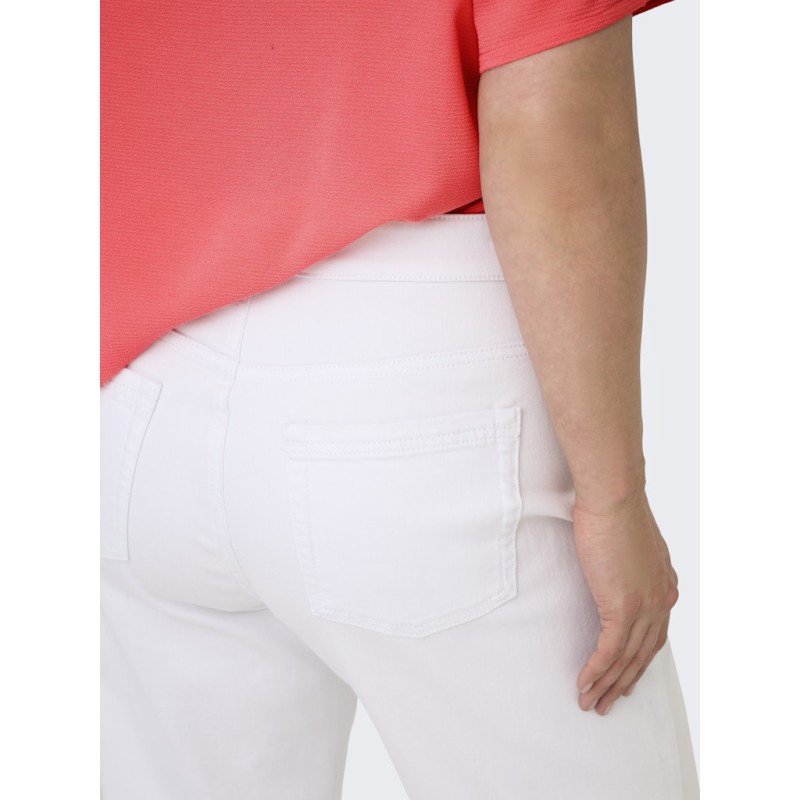 ONLY CARMAKOMA Willy Straight Jeans- White Denim