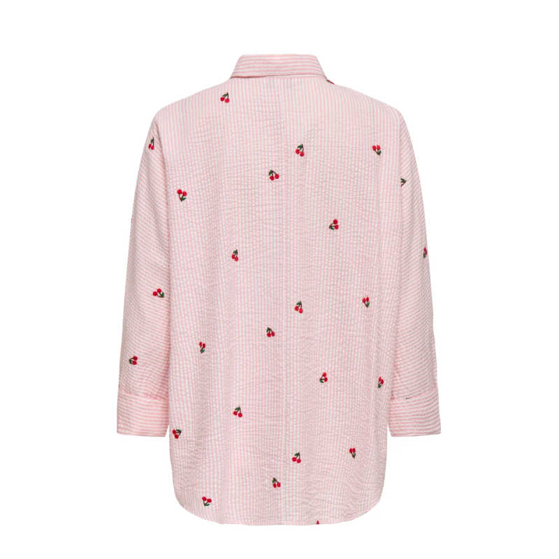 ONLY CARMAKOMA Lina Grace Langærmet Skjorte - Crystal Rose