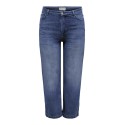 ONLY CARMAKOMA Willy Højtaljede Trekvart Jeans - Medium Blue Denim