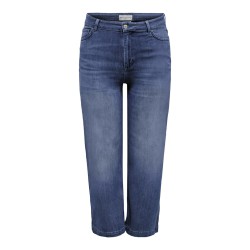 ONLY CARMAKOMA Willy Højtaljede Trekvart Jeans - Medium Blue Denim