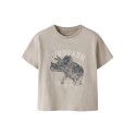 NAME IT MINI Feath Dino T-shirt - Chateau Gray