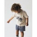 NAME IT MINI Feath Dino T-shirt - Chateau Gray