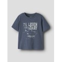 NAME IT MINI Feath Dino T-shirt - Vintage Indigo