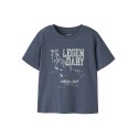 NAME IT MINI Feath Dino T-shirt - Vintage Indigo