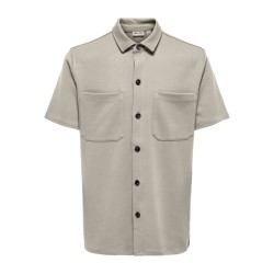 ONLY & SONS New Kodyl Kortærmet Skjorte - Silver Lining
