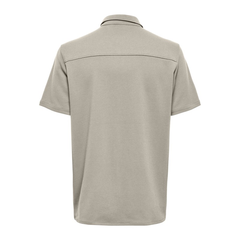 ONLY & SONS New Kodyl Kortærmet Skjorte - Silver Lining