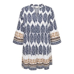 ONLY CARMAKOMA Havana Trekvart ærmet kjole -  Cloud Dancer