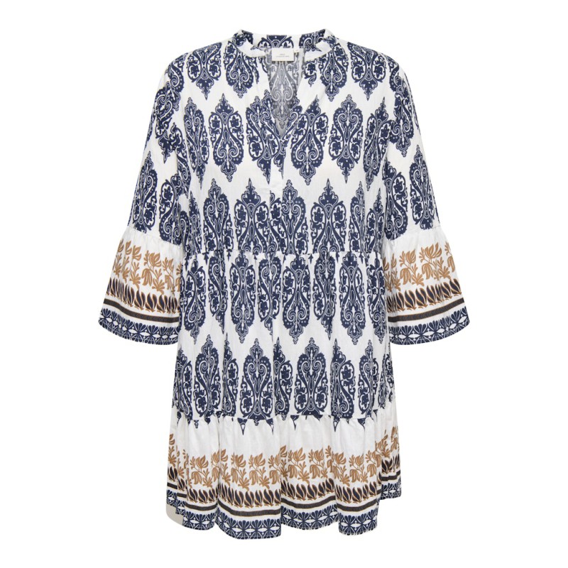 ONLY CARMAKOMA Havana Trekvart ærmet kjole -  Cloud Dancer