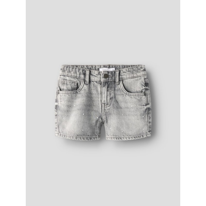 NAME IT KIDS Rose Denim Shorts 6042 - Light Grey Denim
