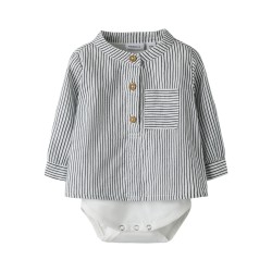 NAME IT BABY Far Stribet Blusebodystocking - Cloud Dancer