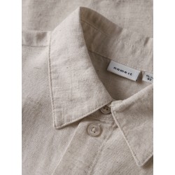 NAME IT Mini Faher Kortærmet Skjorte - Peyote Melange