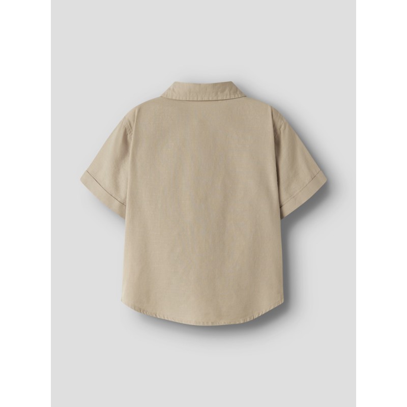 NAME IT Mini Filip Kortærmet Regular Skjorte - Aluminium