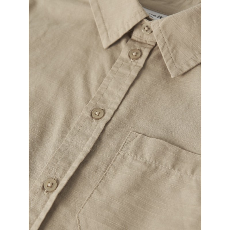 NAME IT Mini Filip Kortærmet Regular Skjorte - Aluminium