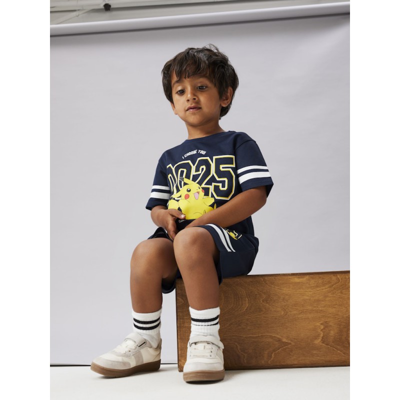 NAME IT Mini Mic Pokemon Kortærmet Poly Top - Navy Blazer
