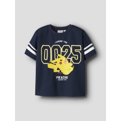 NAME IT Mini Mic Pokemon Kortærmet Poly Top - Navy Blazer